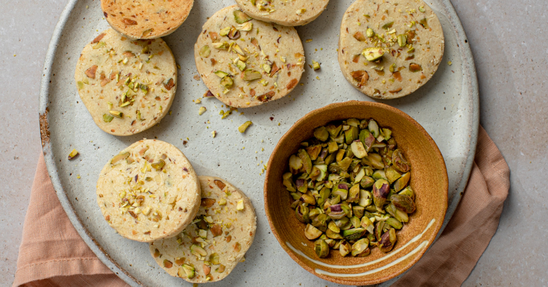 Pistachio Shortbread Cookies Recipe | myfoodbook